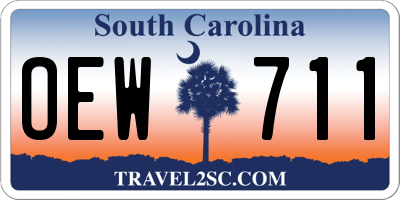 SC license plate OEW711