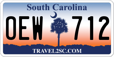 SC license plate OEW712