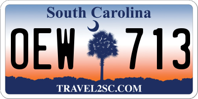 SC license plate OEW713