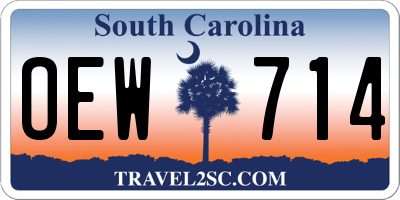 SC license plate OEW714