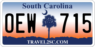 SC license plate OEW715