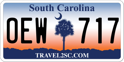 SC license plate OEW717