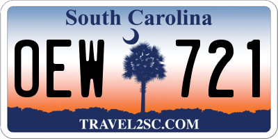 SC license plate OEW721
