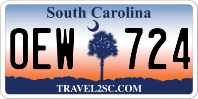 SC license plate OEW724