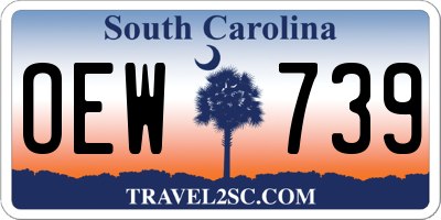SC license plate OEW739