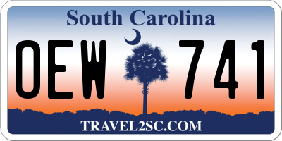 SC license plate OEW741