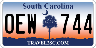 SC license plate OEW744