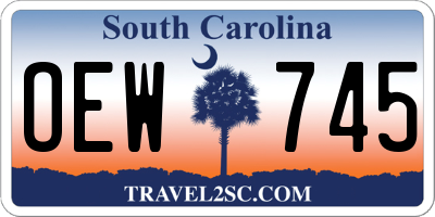 SC license plate OEW745