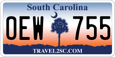 SC license plate OEW755