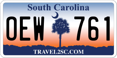 SC license plate OEW761
