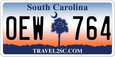 SC license plate OEW764
