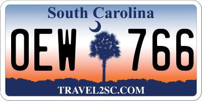 SC license plate OEW766