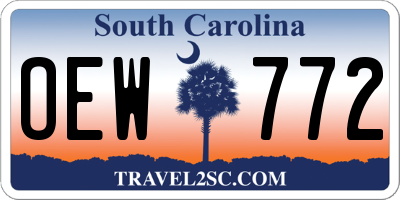 SC license plate OEW772