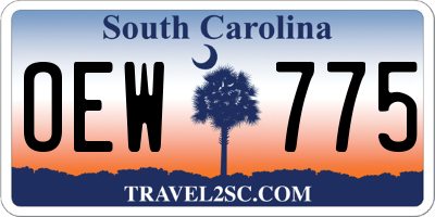 SC license plate OEW775