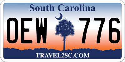 SC license plate OEW776