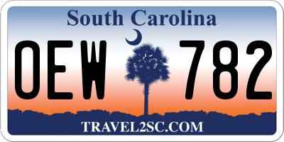 SC license plate OEW782