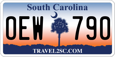 SC license plate OEW790