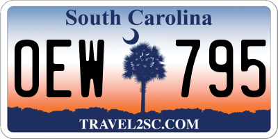 SC license plate OEW795