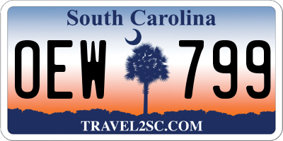 SC license plate OEW799