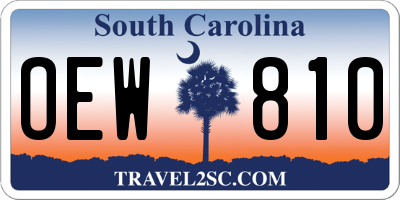 SC license plate OEW810