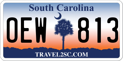 SC license plate OEW813