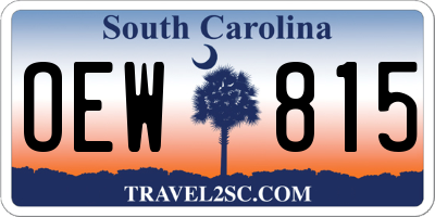 SC license plate OEW815