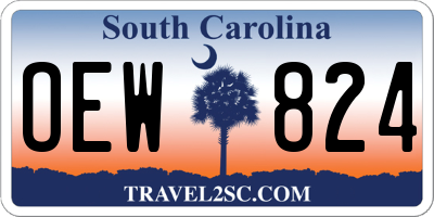 SC license plate OEW824