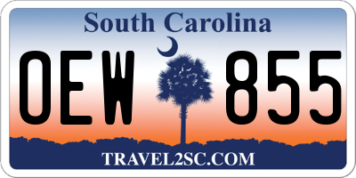 SC license plate OEW855