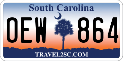 SC license plate OEW864