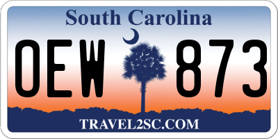 SC license plate OEW873
