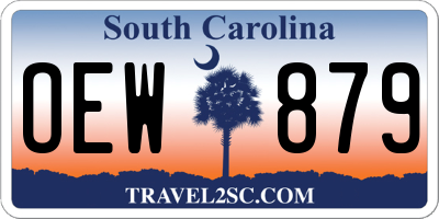 SC license plate OEW879