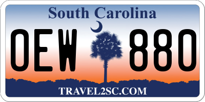SC license plate OEW880