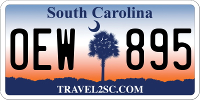 SC license plate OEW895