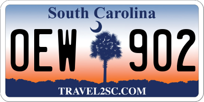 SC license plate OEW902