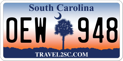SC license plate OEW948