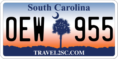 SC license plate OEW955