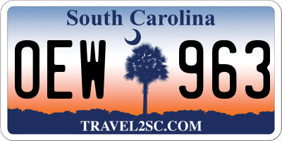 SC license plate OEW963