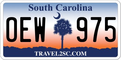 SC license plate OEW975
