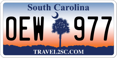 SC license plate OEW977