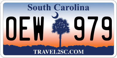 SC license plate OEW979