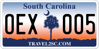 SC license plate OEX005