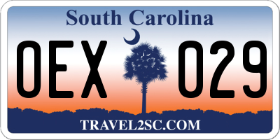 SC license plate OEX029