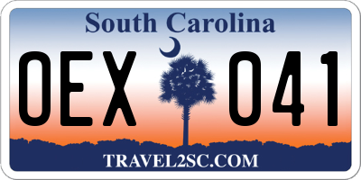 SC license plate OEX041