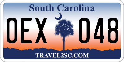 SC license plate OEX048