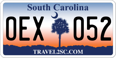 SC license plate OEX052