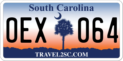 SC license plate OEX064