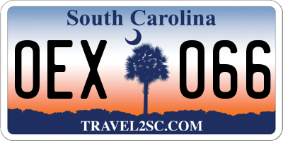 SC license plate OEX066
