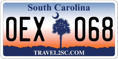SC license plate OEX068
