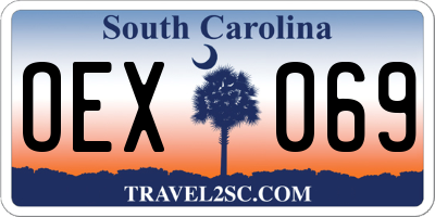 SC license plate OEX069
