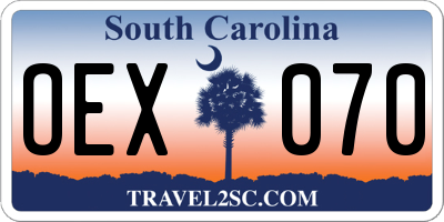 SC license plate OEX070